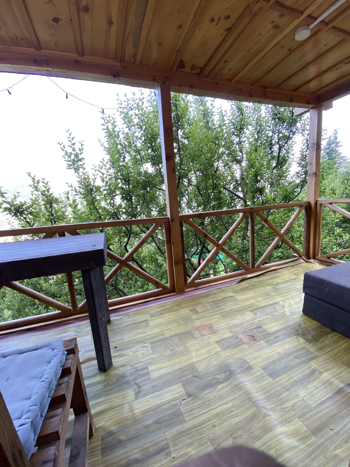 Luxury Treehouse with Mountain View seating area